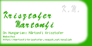 krisztofer martonfi business card